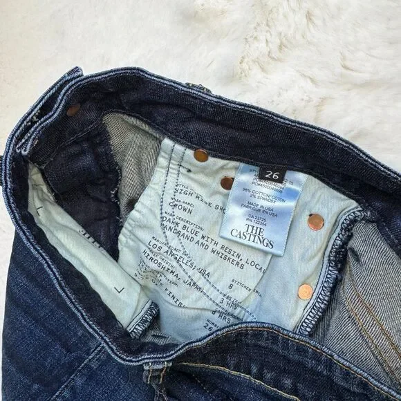 Aritzia Raw Hem High-Waist Denim Jean Shorts 26 - Picture 4 of 8